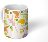 Mok - Koffiemok - Patronen - Jungle - Dieren - Mokken - 350 ML - Beker - Koffiemokken - Theemok
