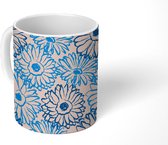 Mok - Koffiemok - Bloemen - Madeliefjes - Design - Mokken - 350 ML - Beker - Koffiemokken - Theemok