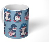 Mok - Koffiemok - Pinguïn - Design - Vis - Mokken - 350 ML - Beker - Koffiemokken - Theemok