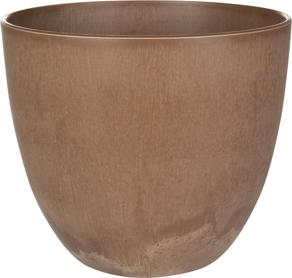 Ter Steege Bloempot - terra cotta - natuursteen look - 23 x 20 cm - voor binnen/buiten