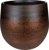 Pot Mya Shiny Mocha 31x28 cm ronde bruine bloempot voor binnen