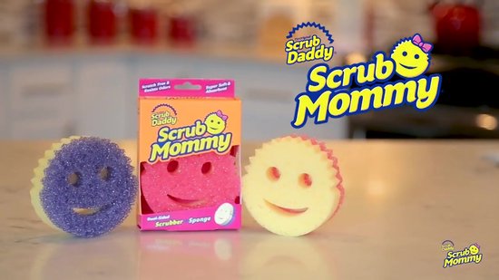 SCRUB DADDY MOMMY Éponge Lavable Anti Scratch Double Face - Eponge