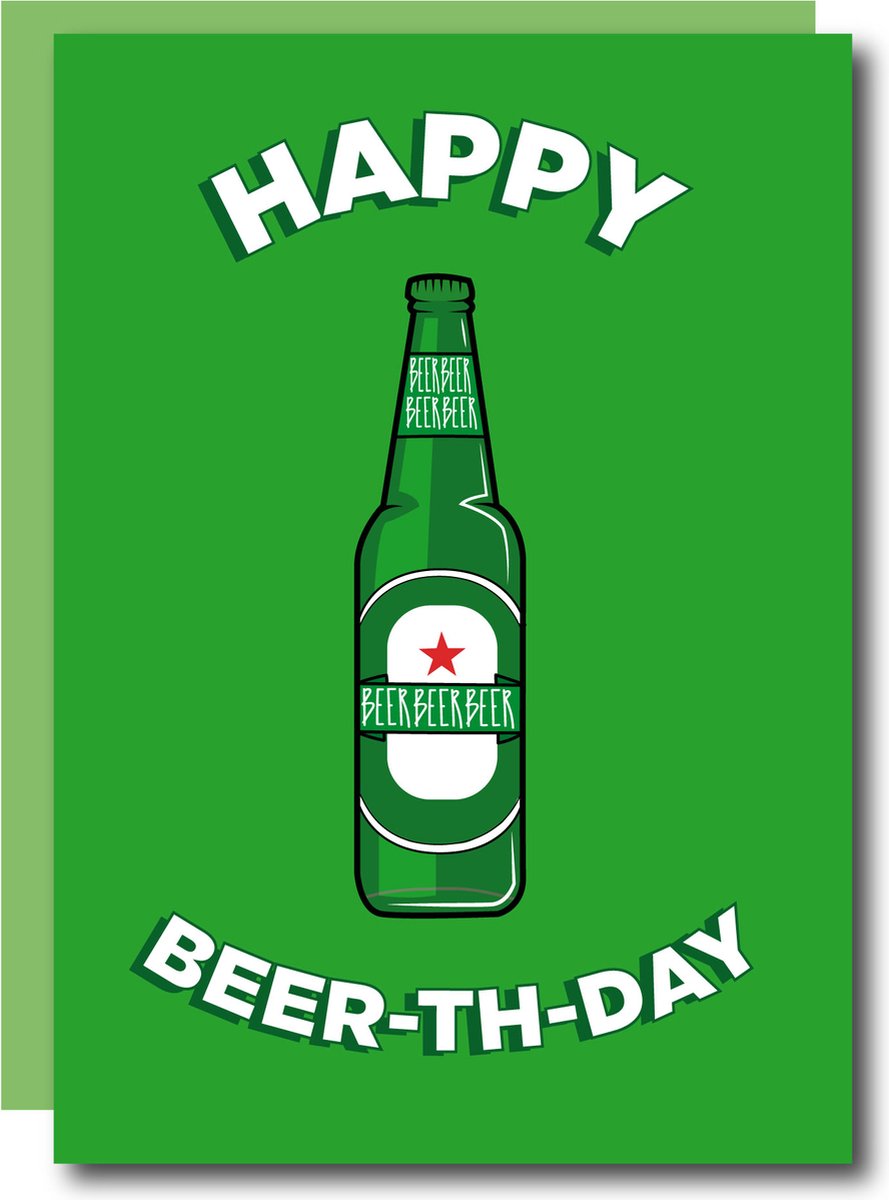 Kaart - Happy Beerthday - Grappig - Verjaardag - Wenskaart - Vriend -  Cadeau -... | Bol.Com