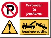 Combinatie Verboden te parkeren Wegsleepregeling 40 x 30 cm.