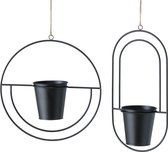 Boltze Home Hangende bloempot Ronda 25x9,5xh30cm (1 stuk) assorti