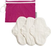 Serviettes hygiéniques lavables ImseVimse normal day avec wetbag - naturel - 3 pièces