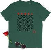 T Shirt Heren - T Shirt Dames - Unisex - Rebel - Korte Mouw - Groen - Maat M