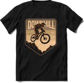 Downhill | TSK Studio Mountainbike kleding Sport T-Shirt | Bruin | Heren / Dames | Perfect MTB Verjaardag Cadeau Shirt Maat XL