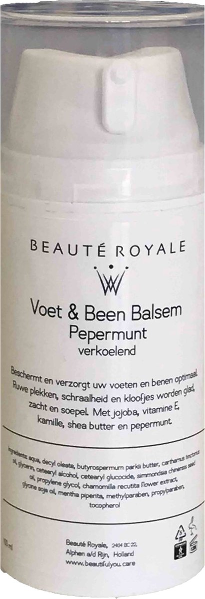 Beauté Royale Voet & Been Balsem | Pepermunt | 100ml