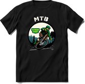 MTB | TSK Studio Mountainbike kleding Sport T-Shirt | Groen | Heren / Dames | Perfect MTB Verjaardag Cadeau Shirt Maat L