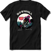 Downhill | TSK Studio Mountainbike kleding Sport T-Shirt | Roze | Heren / Dames | Perfect MTB Verjaardag Cadeau Shirt Maat XL