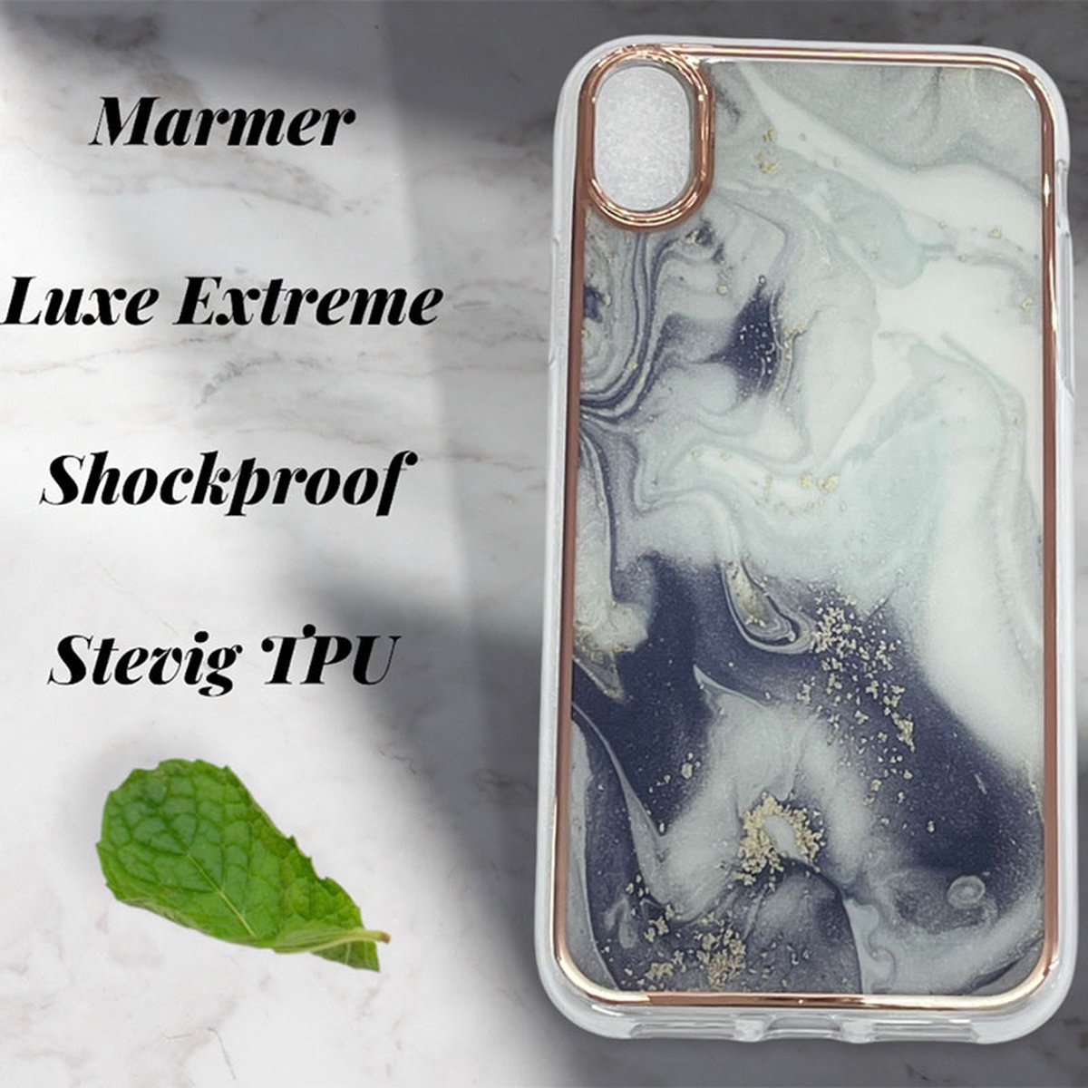 Apple iPhone XR Stevige Shockproof achterkant Marmer