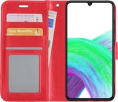 Samsung Galaxy A33 Hoes Bookcase Rood - Flipcase Rood - Samsung Galaxy A33 Book Cover - Samsung Galaxy A33 Hoesje Rood
