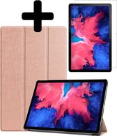 Lenovo Tab P11 Hoes Luxe Hoesje Book Case Cover Met Screenprotector - Rosé Goud