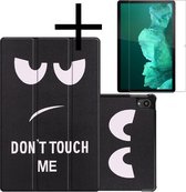 Hoesje Geschikt voor Lenovo Tab P11 Hoesje Case Hard Cover Hoes Book Case Met Screenprotector - Don't Touch Me
