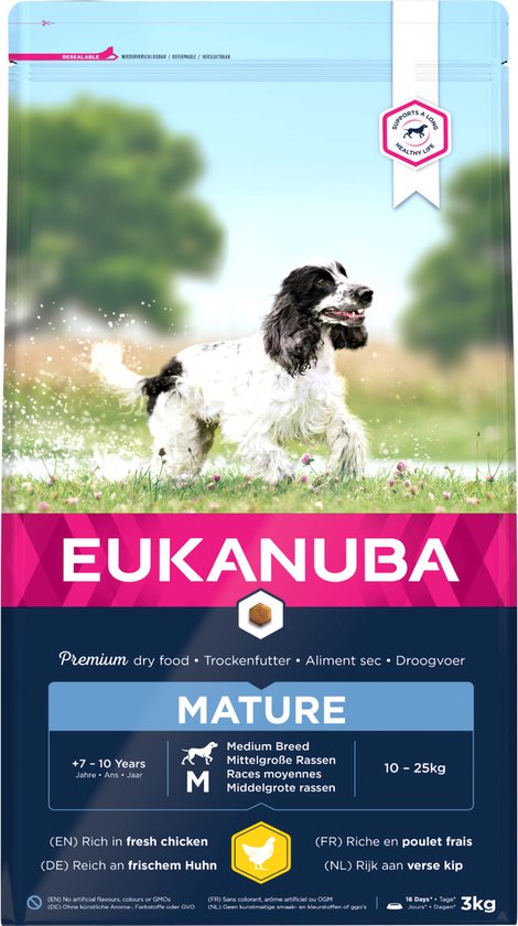 Eukanuba Thriving Mature Medium Breed Kip - Hondenvoer - 3 kg