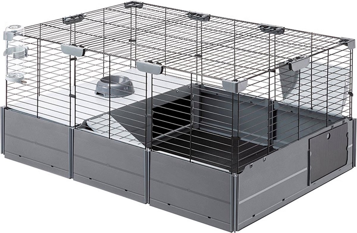 Ferplast-Konijnenhok-Multipla-107,5x72x50-cm-zwart