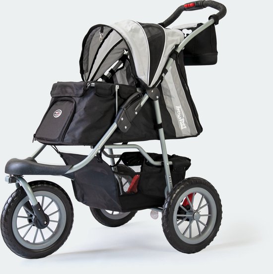 InnoPet Comfort EFA ECO - Hondenbuggy - Zwart/Zilvergrijs - 96x53x104cm