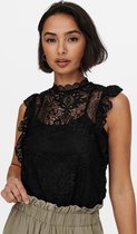 Only Top Onlsarah S/l Frill Lace Top Jrs 15258615 Black Dames Maat - XL