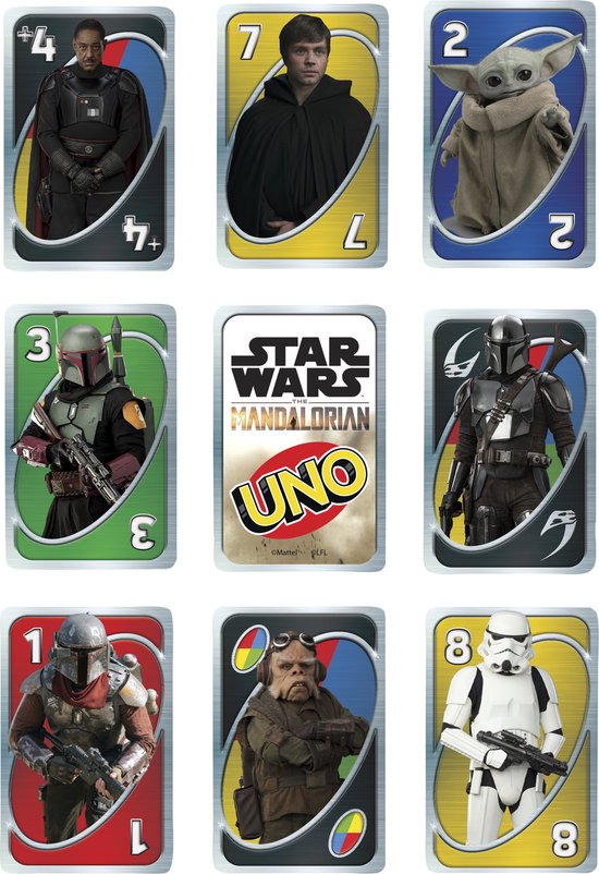 Thumbnail van een extra afbeelding van het spel UNO Star Wars: The Mandalorian - Mattel Games - Kaartspel
