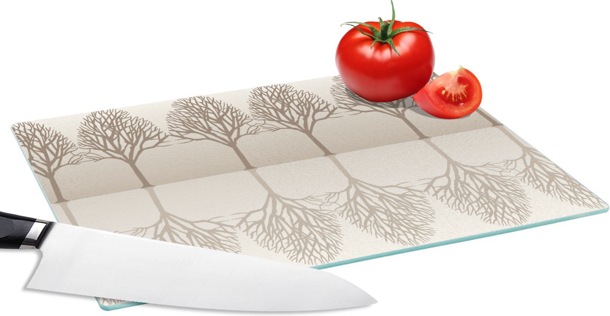 Glazen Snijplank - 28x20 - Design - Bomen - Bos - Snijplanken Glas