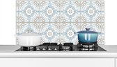 Spatscherm keuken 100x50 cm - Kookplaat achterwand Bloemen - Portugal - Design - Muurbeschermer - Spatwand fornuis - Hoogwaardig aluminium