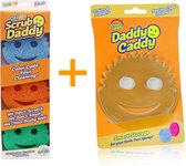 Scrub Daddy + Houder - Spons 3 Kleuren - Daddy Caddy