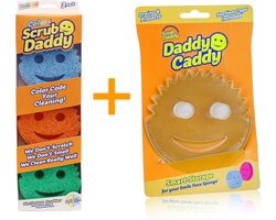 Scrub Daddy + Houder - Spons 3 Kleuren - Daddy Caddy