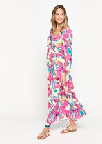 LOLALIZA Maxi-jurk met psychedelische print - Roze - Maat 42