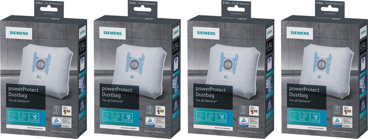 Siemens - G ALL - Stofzuigerzakken - Powerprotect dustbag - For all Siemens - Type G ALL - Stofzakken - 16 STUK(S)