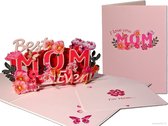 Cartes popup Popcards – Anémones Fleurs Anniversaire Mère Fête des Mères Best Mom de tous les temps ! carte pop-up carte de voeux 3D