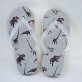 Kinderslipper - dino slippers - stoere jongens en meiden - kids flip flop teenslipper - maat 29-31 - 4 tot 6 jaar