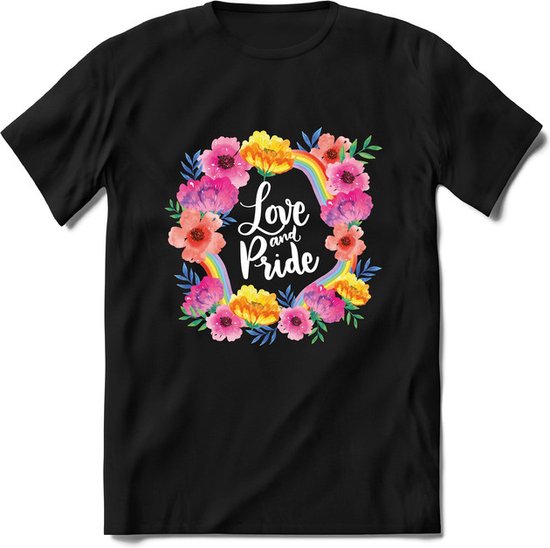 Love and pride | Pride T-Shirt Heren - Dames - Unisex | LHBTI / LGBT / Gay / Homo / Lesbi |Cadeau Shirt | Grappige Love is Love Spreuken - Zinnen -...