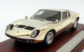 Lamborghini Miura P400 (Zilver) (10 cm) 1/43 Silver-Cars Collection - Modelauto - Schaalmodel - Model auto - Miniatuurauto