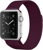 Mobigear Milanese Roestvrij Staal Bandje Geschikt voor Apple Watch Series 3 (38mm) - Rood