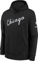 Nike NBA Chicago Bulls Fleece Hoodie EZ2B7FELN-BUL, voor een jongen, Zwart, Sweatshirt, maat: M