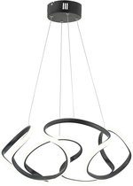 Industrial Living® Hanglamp – Honos – LED verlichting – Kroonluchter – Modern – 7000 Lumen – 65 Watt – 6500 Kelvin - Zwart