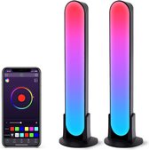 Slimme LED-lichtbalk - RGB Lamp met muzieksynchronisatie - TV Ambilight Achtergrondverlichting - 2 Stuks met appbediening