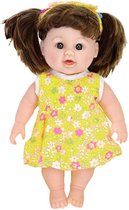 Pop - Babypop - Speelgoed pop - Baby doll - Bloemen outfit - Geel