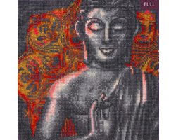 Diamond painting 30 x 30 cm crystal art ronde steentjes - Buddha