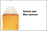 Schort Met Bier Patroon - Tirol Oktoberfest Kostuum Apres ski bierfeest gele rakker