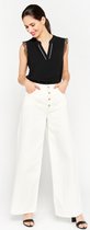 LOLALIZA Blouse met kant - Zwart - Maat 34