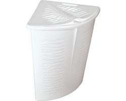 BranQ - Corners Wasmand 45L | Zebra Wit | hoekwasmand | kunststof