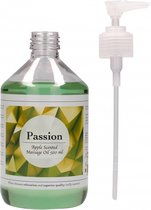 Passion - Apple Scented Massage Oil - 500 ml - Massage Oils green