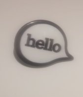 Revers pin hello kunststof emaille broches