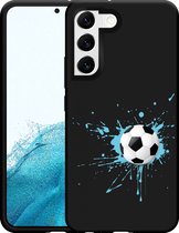 Galaxy S22+ Hoesje Zwart Soccer Ball - Designed by Cazy