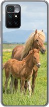Coque Xiaomi Redmi 10 - Paarden - Poulain - Berg - Coque de téléphone en Siliconen