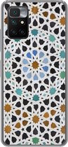 Geschikt voor Xiaomi Redmi 10 hoesje - Een Marokkaanse Mozaïekdetail - Siliconen Telefoonhoesje
