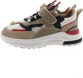 Sneakers | Jongens | Beige Red | Leer | Shoesme | Maat 35