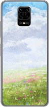 Geschikt voor Xiaomi Redmi Note 10 Lite hoesje - Waterverf - Bloemen - Landschap - Siliconen Telefoonhoesje